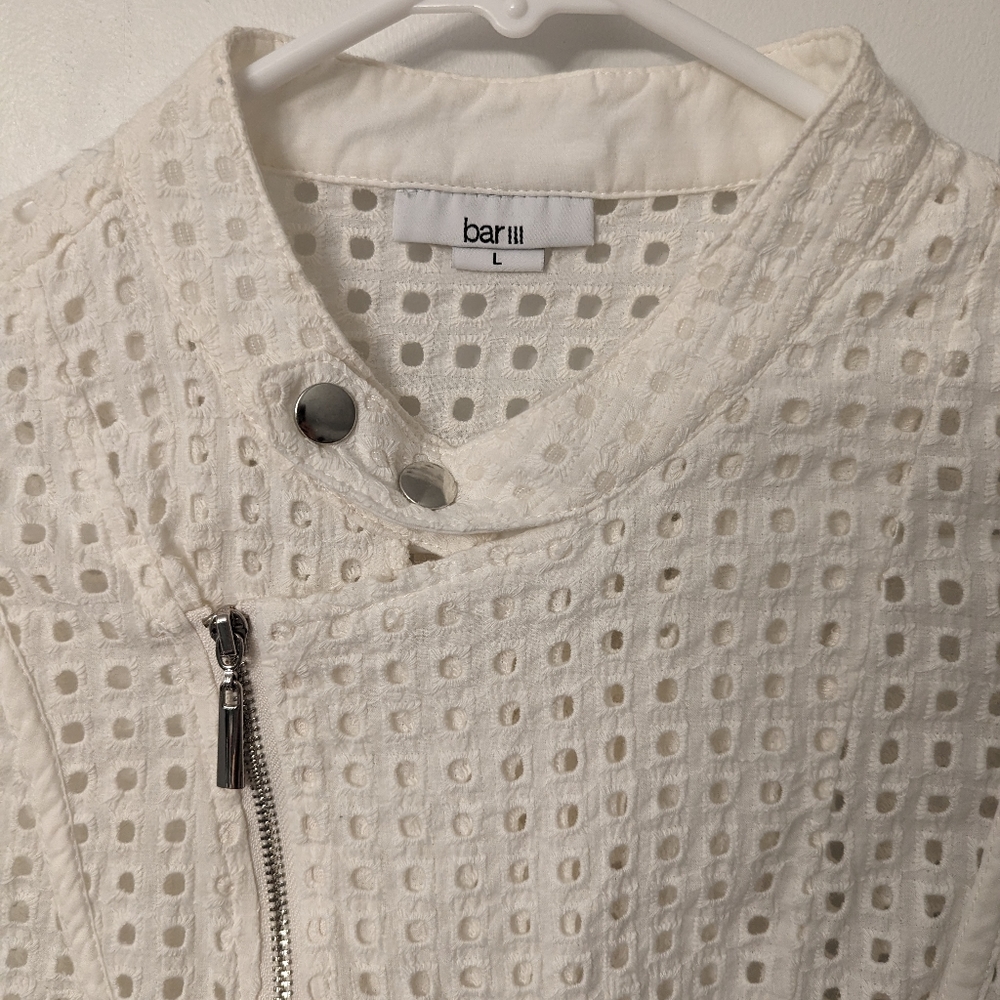 White Zip Up Jacket - Picture 2 of 5